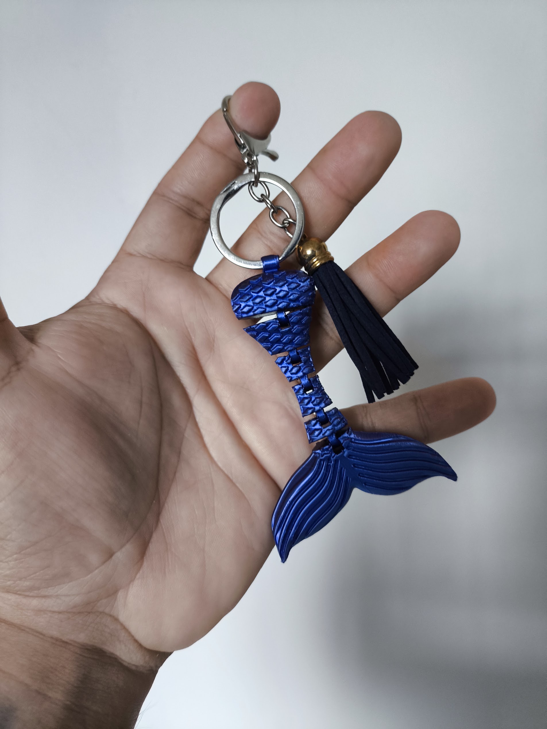Chaveiro 3D com letra D em vermelho