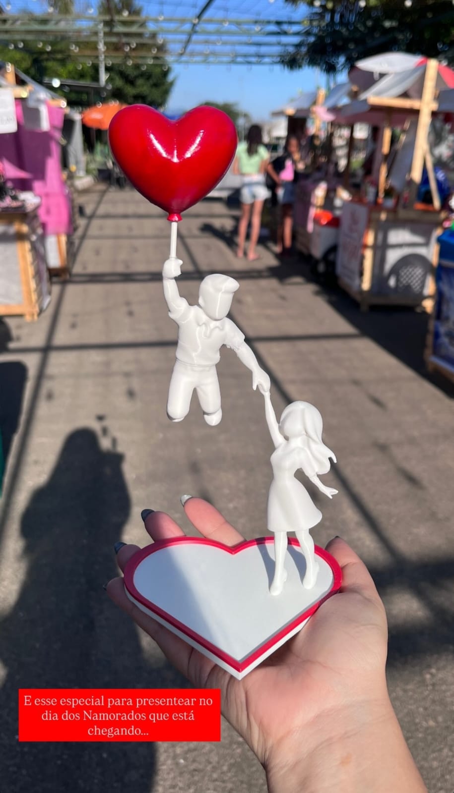 Story de cliente com item personalizado 3D
