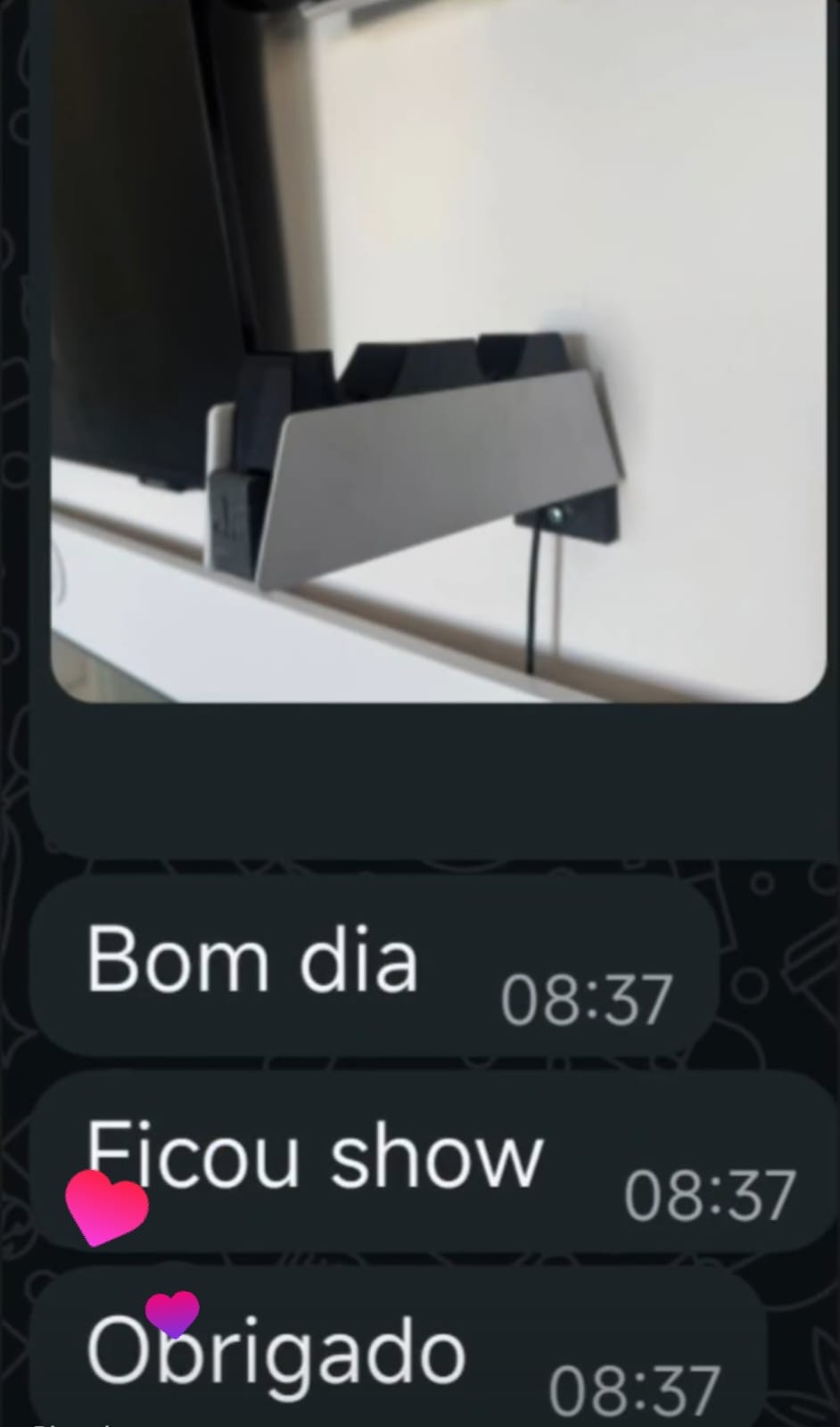 Story de cliente com chaveiro 3D
